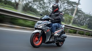 Yamaha Aerox 155  Detailed Ride Review [upl. by Tnias631]