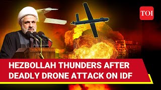 We Will Discipline You Hezbollahs Chilling Warning To IDF After Deadly Drone Strike  Watch [upl. by Schilit745]