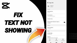 How To Fix Text Not Showing On Capcut Editing App Android 2024 [upl. by Anyar]