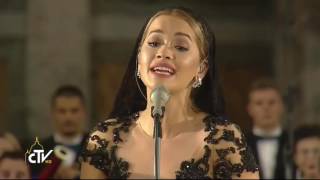 Rita Ora sings at Vigil for Canonisation of Mother Teresa 3 September 2016 HD [upl. by Kallick]