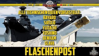 Flaschenpost  Neue Prem Schiffe im Detail deutsch  World of Warships [upl. by Kcirrad]