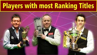 10 Snooker Players With Most Ranking Titles Snooker 2021 [upl. by Acisse]