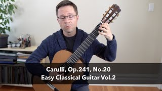 Lesson Andantino Op241 No20 by Carulli  Easy Classical Guitar Vol2 [upl. by Archangel]