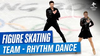 Figure Skating Team Event  Ice Dance Rhythm Dance  Full Replay  Beijing2022 [upl. by Adnalay499]