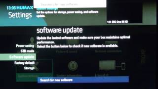 Humax HDR1100S  Software Update [upl. by Eiramasil]