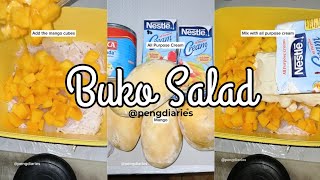 Mango Buko Salad Recipe  pengdiaries [upl. by Oremo]