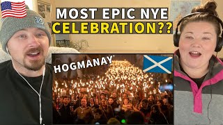 Americans React to Hogmanay in Edinburgh  Scotlands New Years Eve Celebration [upl. by Hcaz]