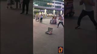 Man plays a SIKU Flute in downtown DUNDAS SQUARE amp has a MINI SHOW for people to seedundassquare [upl. by Giglio]