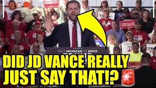 Vance IMPLODES After Getting CONFRONTED Over Trump At RALLY [upl. by Idissak]