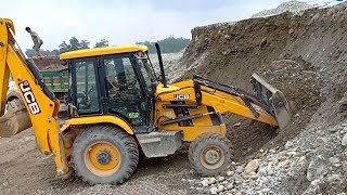 JCB Backhoe vs Volvo ExcavatorHastily Load Dump Truck [upl. by Ruthe928]