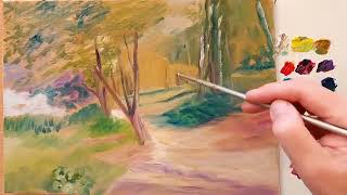 Impressionist Trees  Timelapse Oil Painting [upl. by Hujsak749]