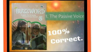 Class 8 Solution Buzzword Supplementary Reader Ch 1 The passive voice [upl. by Sinnelg53]