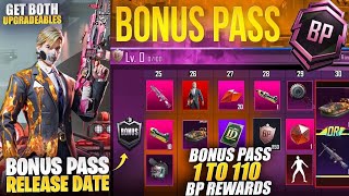 Bonus Pass 1 To 100 BP Rewards  Upgradable M249 Skin  Vehicle  Release Date  PUBGM [upl. by Htims]