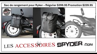 Can Am Ryker Rangement sac et monture Levitate Show Chrome SC41427B  Promotion seulement 23995 [upl. by Aihseuqram198]