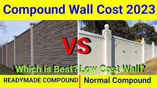 Low cost compound wall construction  readymade vs normal compound wall  precast compound wall [upl. by Standish82]