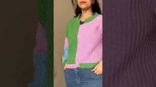 Wearing my knitwear  Easy knitting for beginners knittngpattern knittingcardigan ytshorts [upl. by Maltz725]