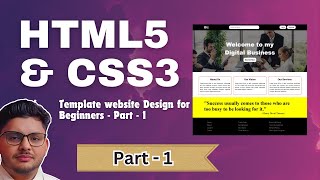 Simple HTML5 amp CSS3 Business Website Template  Easy Tutorial for Beginners [upl. by Shull]