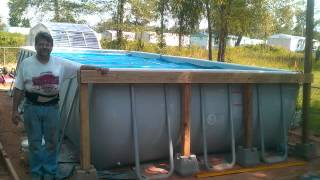 Intex Rectangular Pool with Deckwmv [upl. by Iphigenia]