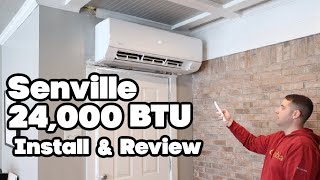 Senville Aura 24000BTU Mini Split AC  Inverter Heat Pump Install and Review [upl. by Laktasic592]