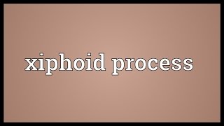 Xiphoid process Meaning [upl. by Ynetruoc]