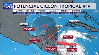 Potencial Ciclón Tropical 19 te explicamos cuándo llegaría al golfo de México y su trayectoria [upl. by Aneerak]