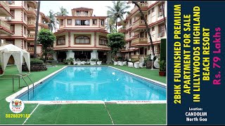 PREMIUM 2BHK in a LUXURY BEACH RESORT FOR SALE in CandolimGoa for Rs79L CMC Homes at 8828829185 [upl. by Adey944]