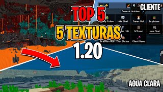 TOP 5 Texturas para Minecraft Bedrock 120 😎 [upl. by Emelun]