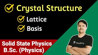 Crystal Structure  Lattice amp Basis  Solid State Physics  BSc Physics [upl. by Roselani]