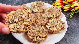 Just 3 ingredients Diet Oatmeal Apple Cookies Healthy dessert to lose weight [upl. by Cleodal]