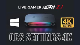 Actual AverMedia Live Gamer ULTRA 21 4k OBS Settings Windows GeForce 4060  PS5 [upl. by Hardwick]