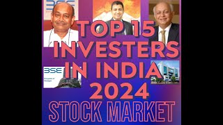 Top 10 investors in India in Hindi  Best Investors 2024 Top 10 Stock Market Experts in India [upl. by Tibbs]