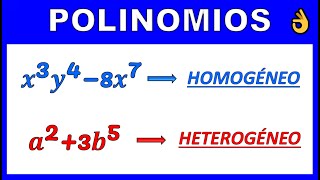 POLINOMIOS HOMOGENEOS Y HETEROGENEOS [upl. by Shipman]