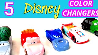 5 NEW DisneyCOLOR CHANGING Cars Watch them TRANSFORM from colors in Warm and Cold Water [upl. by Dovev]