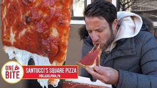 Barstool Pizza Review  Santuccis Original Square Pizza Philadelphia [upl. by Emilee]