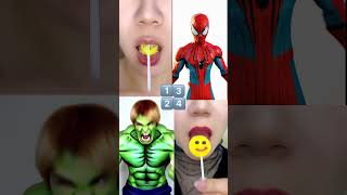 which one do you like 😂🍉candyfunnyherocandyspidermanhulk [upl. by Haodnanehs]