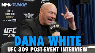 Dana White Jon Jones vs Tom Aspinall Will Be Historic Reacts to Jake Paul vs Mike Tyson  UFC 309 [upl. by Eatnohs]