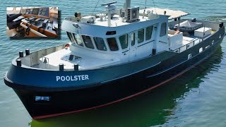 Trawler Style Explorer Yacht ‘Poolster’ 3000 NM Range [upl. by Ahtanamas775]