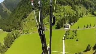 Paragliding  Gleitschirmfliegen from Höss Hinterstoder and landing near Pension Bergblick [upl. by Ailehpo]