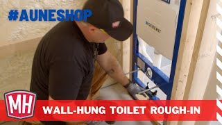 Wall hung toilet carrier installation in the auneshop [upl. by Idalia278]