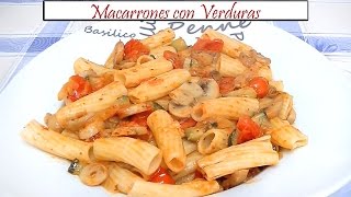 Macarrones con Verduras  Receta de Cocina en Familia [upl. by Aneral80]