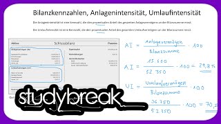 Bilanzkennzahlen Anlagenintensität Umlaufintensität  Externes Rechnungswesen [upl. by Ettennat]