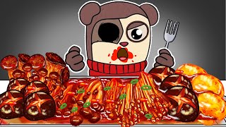 Friday Night Funkin  Twiddlefinger Eating Spicy Enoki Mushrooms  ASMR  Mukbang Animation [upl. by Lerad804]