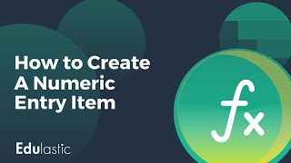 How to Create a Numeric Entry Item [upl. by Petra]