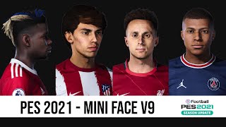 PES 2021  FACE UPDATE V9 NEW SEASON 2021 POGBA JOTA JOAO FELIX MBAPPE ETC [upl. by Nilyaj276]