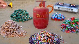 Once Time Gas Cylinder vs Diwali Cracker Testing 2024  Different Pop popBidi Bomb [upl. by Donata]