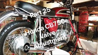 Honda CB 750 valve lash adjustment [upl. by Timofei]