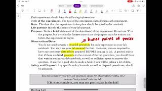 Lab Notebook Guidelines [upl. by Acima]