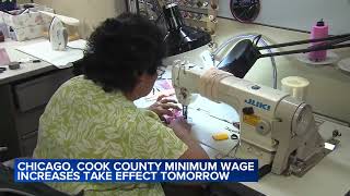 New Illinois Laws Minimum wage increases take effect on July 1 in Chicago Cook County [upl. by Yboj]