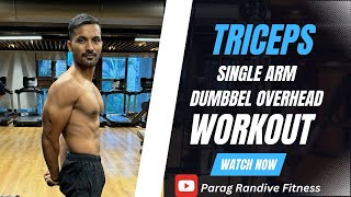 Master Tricep dumbbell single arm overhead extension exercise Tutorial for Perfect Form and Gains [upl. by Anevad]