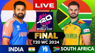 🔴 Live India vs South Africa T20 World Cup Final Match Score  Live Cricket Match Today IND vs SA [upl. by Heigl]